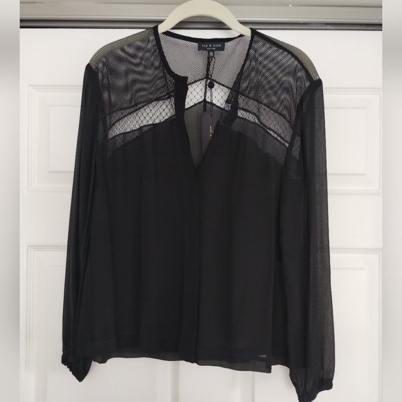 Rag and Bone Black Tommi Shirt XS - Picture 4 of 4